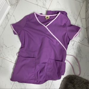 Purple black star scrub set small